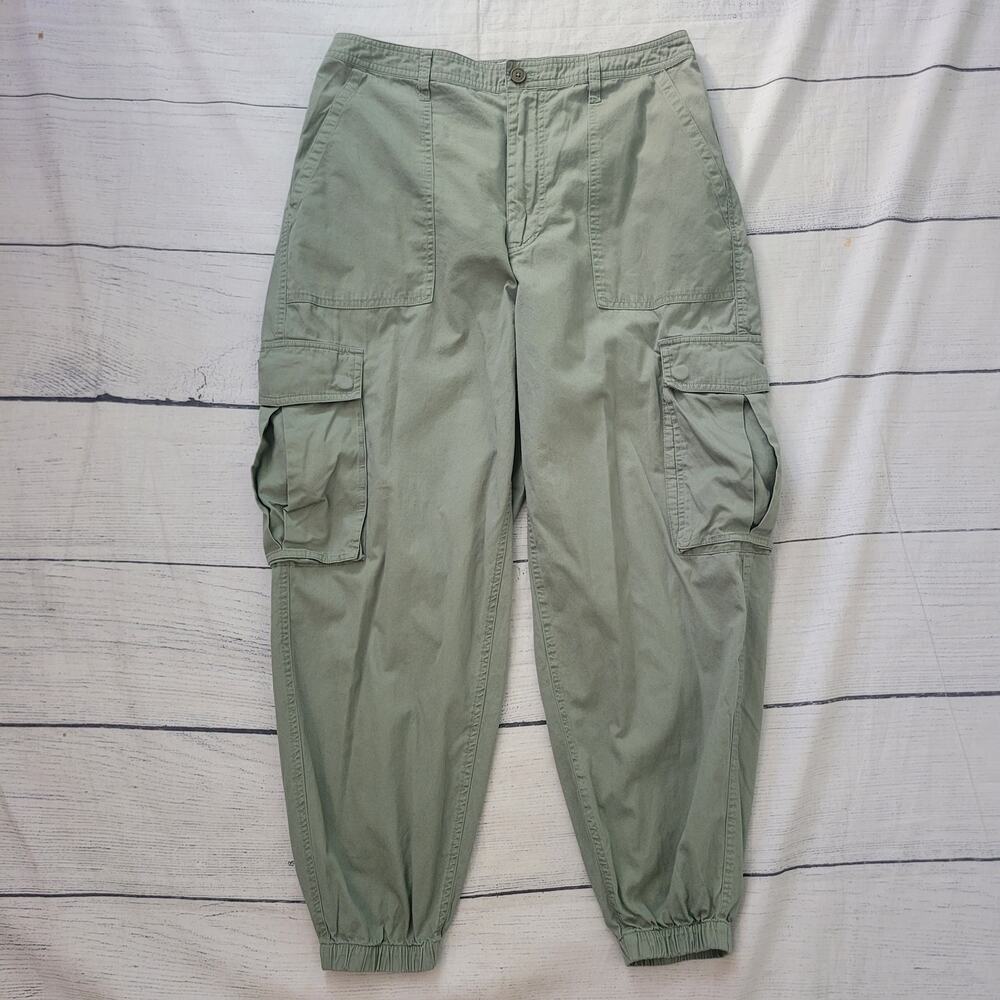 Women’s Olive Green Cargo Jogger Pants - Picture 2 of 8
